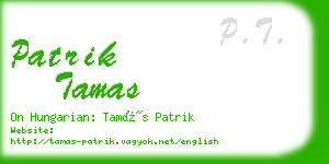 patrik tamas business card
